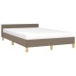 vidaXL Giroletto senza Materasso Tortora 120x200 cm Tessuto vidaXL Giroletto senza Materasso Tortora 120x200 cm Tessuto