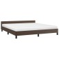 vidaXL Giroletto con Testiera Marrone 160x200 cm in Similpelle vidaXL Giroletto con Testiera Marrone 160x200 cm in Similpelle