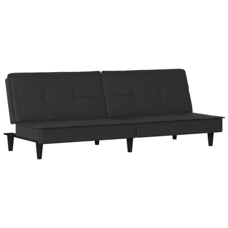 vidaXL Divano Letto Nero in Tessuto