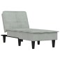vidaXL Chaise Longue in Velluto Grigio Chiaro vidaXL Chaise Longue in Velluto Grigio Chiaro