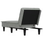 vidaXL Chaise Longue in Velluto Grigio Chiaro vidaXL Chaise Longue in Velluto Grigio Chiaro