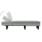 vidaXL Chaise Longue in Velluto Grigio Chiaro vidaXL Chaise Longue in Velluto Grigio Chiaro