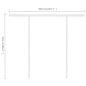 Tenda da Sole Retrattile Manuale con Pali 3x2,5 m Crema