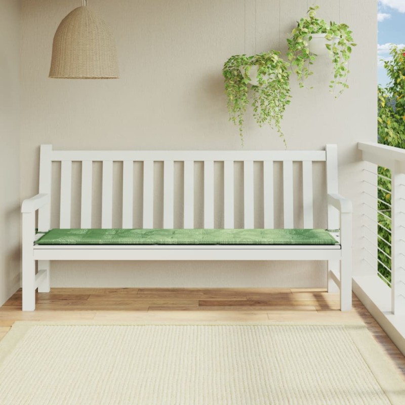 vidaXL Cuscino Panca da Giardino Motivo a Foglie 200x50x3 cm Tessuto vidaXL Cuscino Panca da Giardino Motivo a Foglie 200x50x3 cm Tessuto
