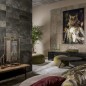 WallArt Piastrelle in Pelle Hennessy Nero in Due Tonalità 16 pz WallArt Piastrelle in Pelle Hennessy Nero in Due Tonalità 16 pz