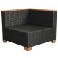 vidaXL Set Divani da Giardino 10 pz con Cuscini in Polyrattan Nero vidaXL Set Divani da Giardino 10 pz con Cuscini in Polyrattan Nero