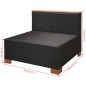 vidaXL Set Divani da Giardino 10 pz con Cuscini in Polyrattan Nero vidaXL Set Divani da Giardino 10 pz con Cuscini in Polyrattan Nero