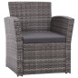 vidaXL Set Divani da Giardino 4 pz con Cuscini in Polyrattan Grigio vidaXL Set Divani da Giardino 4 pz con Cuscini in Polyrattan Grigio
