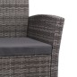 vidaXL Set Divani da Giardino 4 pz con Cuscini in Polyrattan Grigio vidaXL Set Divani da Giardino 4 pz con Cuscini in Polyrattan Grigio