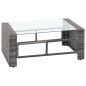 vidaXL Set Divani da Giardino 4 pz con Cuscini in Polyrattan Grigio vidaXL Set Divani da Giardino 4 pz con Cuscini in Polyrattan Grigio