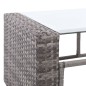 vidaXL Set Divani da Giardino 4 pz con Cuscini in Polyrattan Grigio vidaXL Set Divani da Giardino 4 pz con Cuscini in Polyrattan Grigio