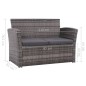 vidaXL Set Divani da Giardino 4 pz con Cuscini in Polyrattan Grigio vidaXL Set Divani da Giardino 4 pz con Cuscini in Polyrattan Grigio