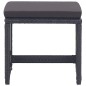 vidaXL Set da Pranzo da Giardino 15 pz con Cuscini in Polyrattan Nero vidaXL Set da Pranzo da Giardino 15 pz con Cuscini in Polyrattan Nero
