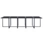 vidaXL Set da Pranzo da Giardino 15 pz con Cuscini in Polyrattan Nero vidaXL Set da Pranzo da Giardino 15 pz con Cuscini in Polyrattan Nero