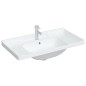 vidaXL Lavandino da Bagno Bianco 91,5x48x23cm Rettangolare in Ceramica vidaXL Lavandino da Bagno Bianco 91,5x48x23cm Rettangolare in Ceramica