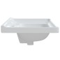 vidaXL Lavandino da Bagno Bianco 91,5x48x23cm Rettangolare in Ceramica vidaXL Lavandino da Bagno Bianco 91,5x48x23cm Rettangolare in Ceramica