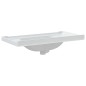 vidaXL Lavandino da Bagno Bianco 91,5x48x23cm Rettangolare in Ceramica vidaXL Lavandino da Bagno Bianco 91,5x48x23cm Rettangolare in Ceramica