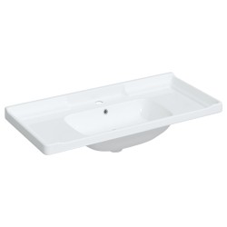 vidaXL Lavandino da Bagno Bianco 100x48x23 cm Rettangolare in Ceramica