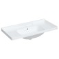 vidaXL Lavandino da Bagno Bianco 100x48x23 cm Rettangolare in Ceramica