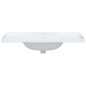 vidaXL Lavandino da Bagno Bianco 100x48x23 cm Rettangolare in Ceramica