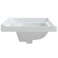 vidaXL Lavandino da Bagno Bianco 100x48x23 cm Rettangolare in Ceramica