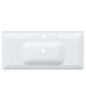 vidaXL Lavandino da Bagno Bianco 100x48x23 cm Rettangolare in Ceramica