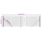 vidaXL Recinzione Metallica con Flangia Antracite 1,1x25 m