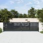 vidaXL Cancello Giardino Antracite 400x125 cm in Acciaio vidaXL Cancello Giardino Antracite 400x125 cm in Acciaio