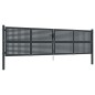 vidaXL Cancello Giardino Antracite 400x125 cm in Acciaio vidaXL Cancello Giardino Antracite 400x125 cm in Acciaio