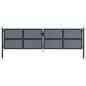vidaXL Cancello Giardino Antracite 400x125 cm in Acciaio vidaXL Cancello Giardino Antracite 400x125 cm in Acciaio