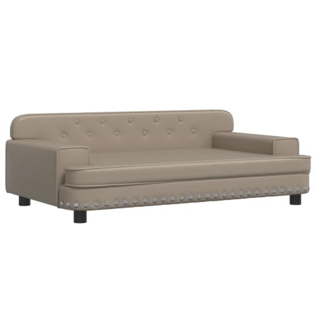 vidaXL Lettino per Cani Cappuccino 90x53x30 cm in Similpelle