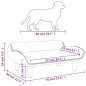 vidaXL Lettino per Cani Tortora 70x40x24 cm in Tessuto vidaXL Lettino per Cani Tortora 70x40x24 cm in Tessuto