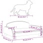 vidaXL Lettino per Cani Crema 70x45x30 cm in Tessuto vidaXL Lettino per Cani Crema 70x45x30 cm in Tessuto