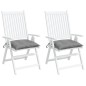 vidaXL Cuscini per Sedia 2 pz Grigi 50x50x7 cm Tessuto Oxford