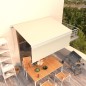 Tenda da Sole Retrattile Manuale con Parasole 3x2,5 m Crema Tenda da Sole Retrattile Manuale con Parasole 3x2,5 m Crema