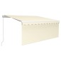 Tenda da Sole Retrattile Manuale con Parasole 3x2,5 m Crema Tenda da Sole Retrattile Manuale con Parasole 3x2,5 m Crema