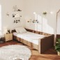 vidaXL Dormeuse con Presa USB Marrone in Tessuto 90x200 cm vidaXL Dormeuse con Presa USB Marrone in Tessuto 90x200 cm