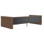 vidaXL Dormeuse con Presa USB Marrone in Tessuto 90x200 cm vidaXL Dormeuse con Presa USB Marrone in Tessuto 90x200 cm