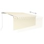 Tenda da Sole Retrattile Manuale con Parasole 3x2,5 m Crema Tenda da Sole Retrattile Manuale con Parasole 3x2,5 m Crema
