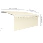 Tenda da Sole Retrattile Manuale con Parasole 3x2,5 m Crema Tenda da Sole Retrattile Manuale con Parasole 3x2,5 m Crema