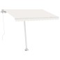 Tenda da Sole Retrattile Manuale Autoportante 300x250 cm Crema Tenda da Sole Retrattile Manuale Autoportante 300x250 cm Crema