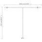 Tenda da Sole Retrattile Manuale Autoportante 300x250 cm Crema Tenda da Sole Retrattile Manuale Autoportante 300x250 cm Crema