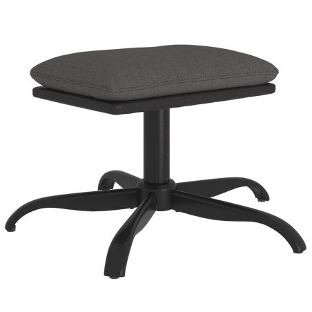 vidaXL Poggiapiedi Grigio Scuro 60x60x36 cm in Tessuto e Similpelle