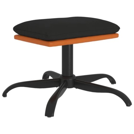 vidaXL Poggiapiedi Nero 60x60x36 cm in Tessuto e Similpelle