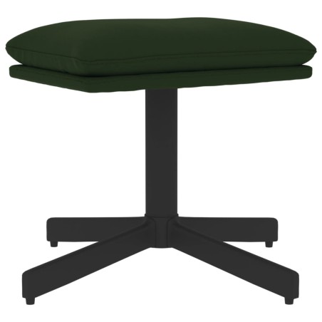 vidaXL Poggiapiedi Verde Scuro 60x60x36 cm in Velluto