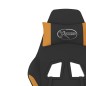 vidaXL Sedia da Gaming Massaggi e Poggiapiedi Tessuto Nero e Arancione vidaXL Sedia da Gaming Massaggi e Poggiapiedi Tessuto Nero e Arancione