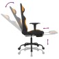 vidaXL Sedia da Gaming Massaggi e Poggiapiedi Tessuto Nero e Arancione vidaXL Sedia da Gaming Massaggi e Poggiapiedi Tessuto Nero e Arancione