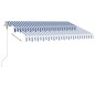 Tenda da Sole Automatica Autoportante 350x250 cm Blu e Bianca Tenda da Sole Automatica Autoportante 350x250 cm Blu e Bianca
