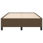vidaXL Giroletto senza Materasso Marrone Scuro 120x200 cm Tessuto vidaXL Giroletto senza Materasso Marrone Scuro 120x200 cm Tessuto