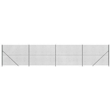 vidaXL Recinzione a Rete con Flangia Antracite 2,2x10 m